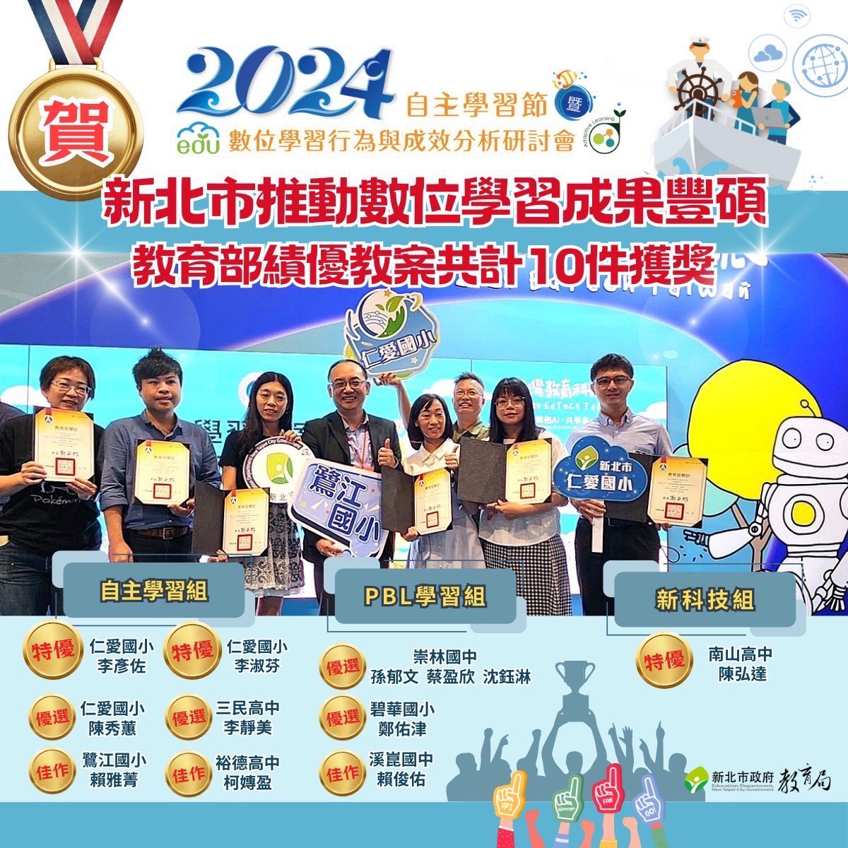 113年教育部推動數位學習績優獎