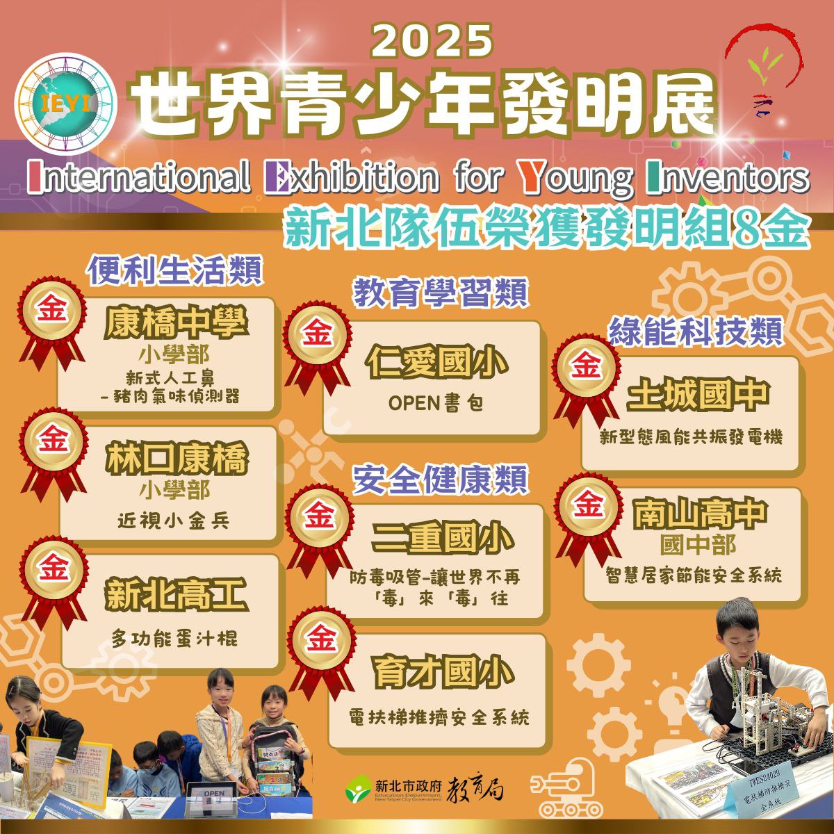 新北市學子勇奪 8 金🥇