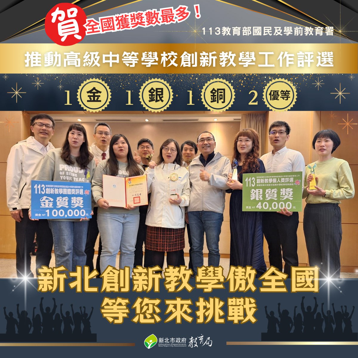 勇奪「✦1金 1銀 1銅 2優選✦」全國奪冠