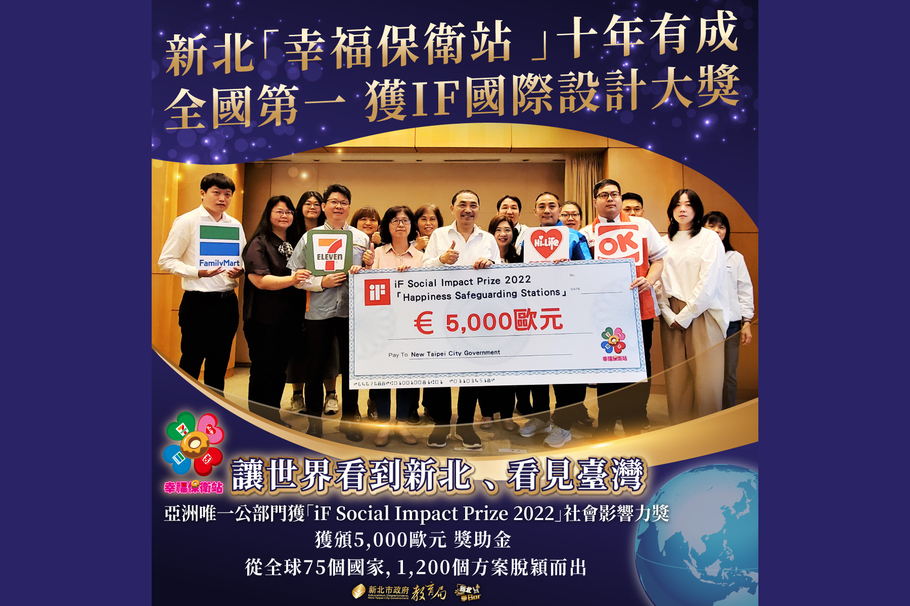 新北幸福保衛站榮獲iF國際設計大獎-社會影響力獎項