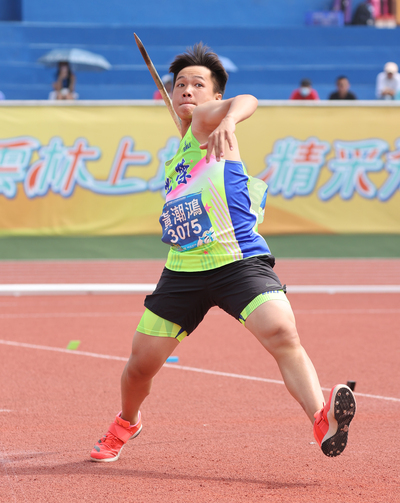 光榮國中黃朝鴻國男組標槍奪金破大會紀錄.