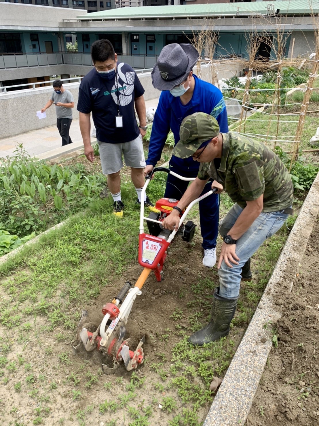 階梯農園的香草栽種先鬆土.jpg
