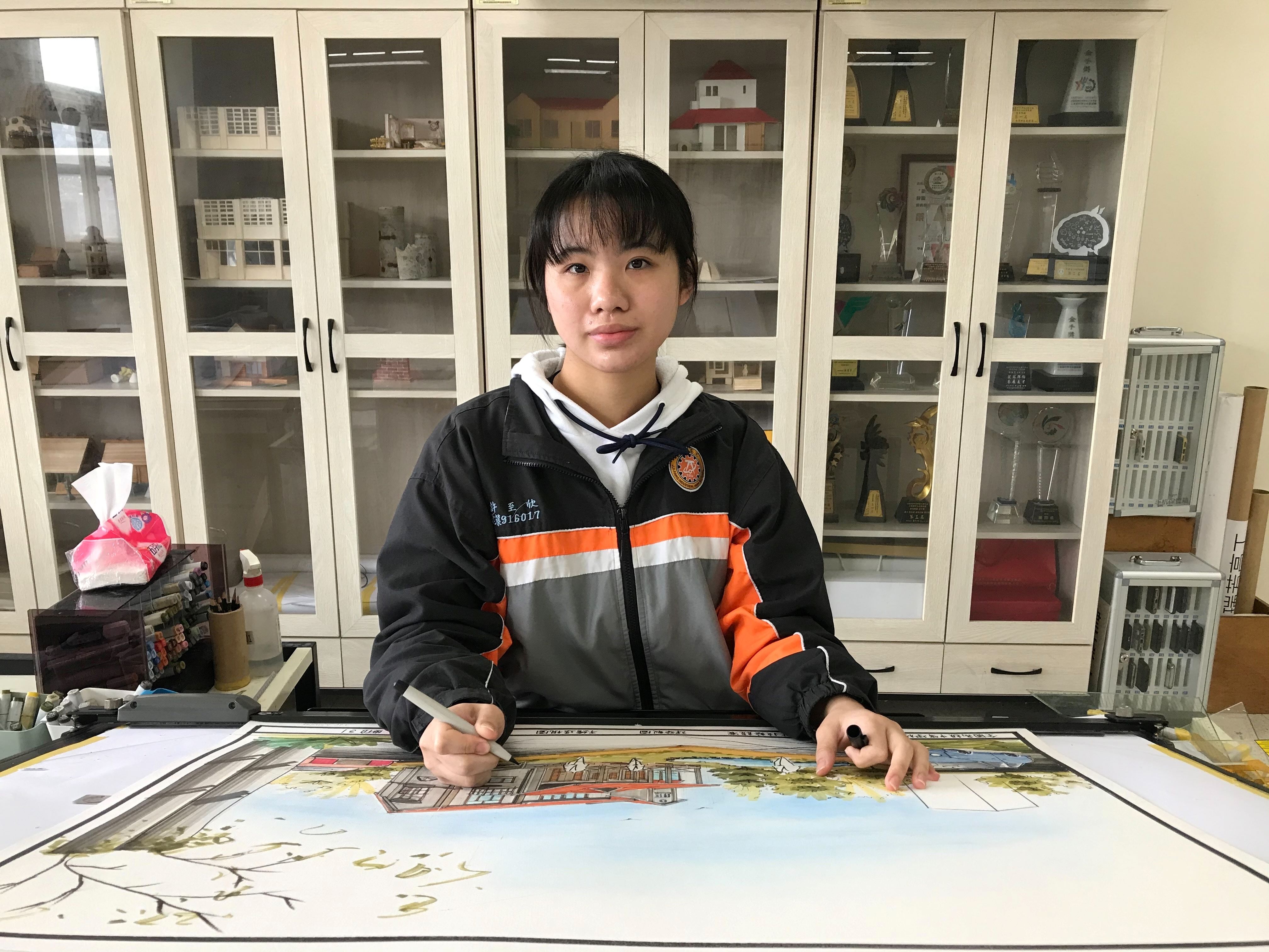 瑞芳高工許至欣錄取國立臺北科技大學建築系，曾榮獲工科技藝競賽建築製圖金手獎第一名。.jpg